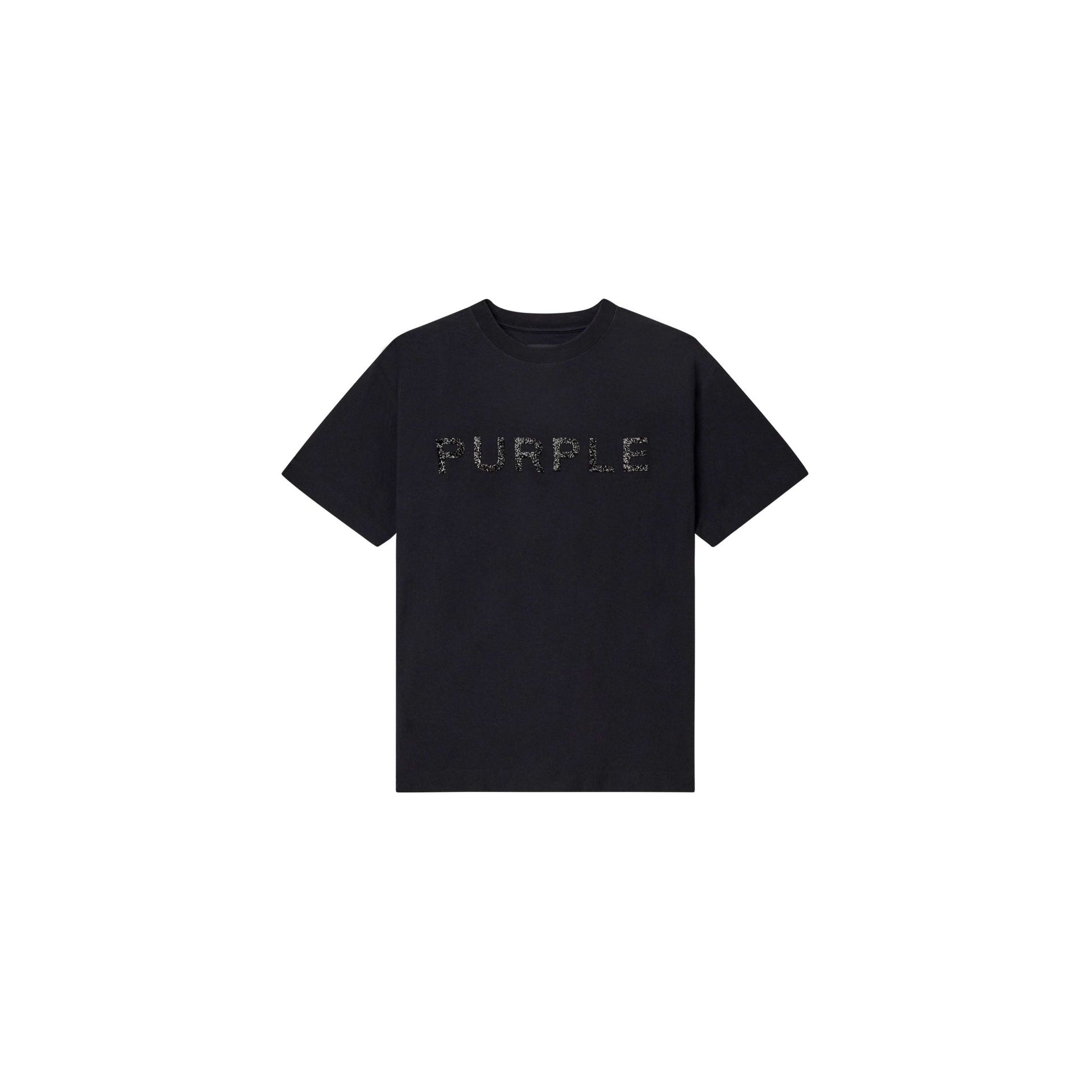 Purple brand crystal textured logo crewneck t-shirt - T-SHIRT - Cityswagusa.com