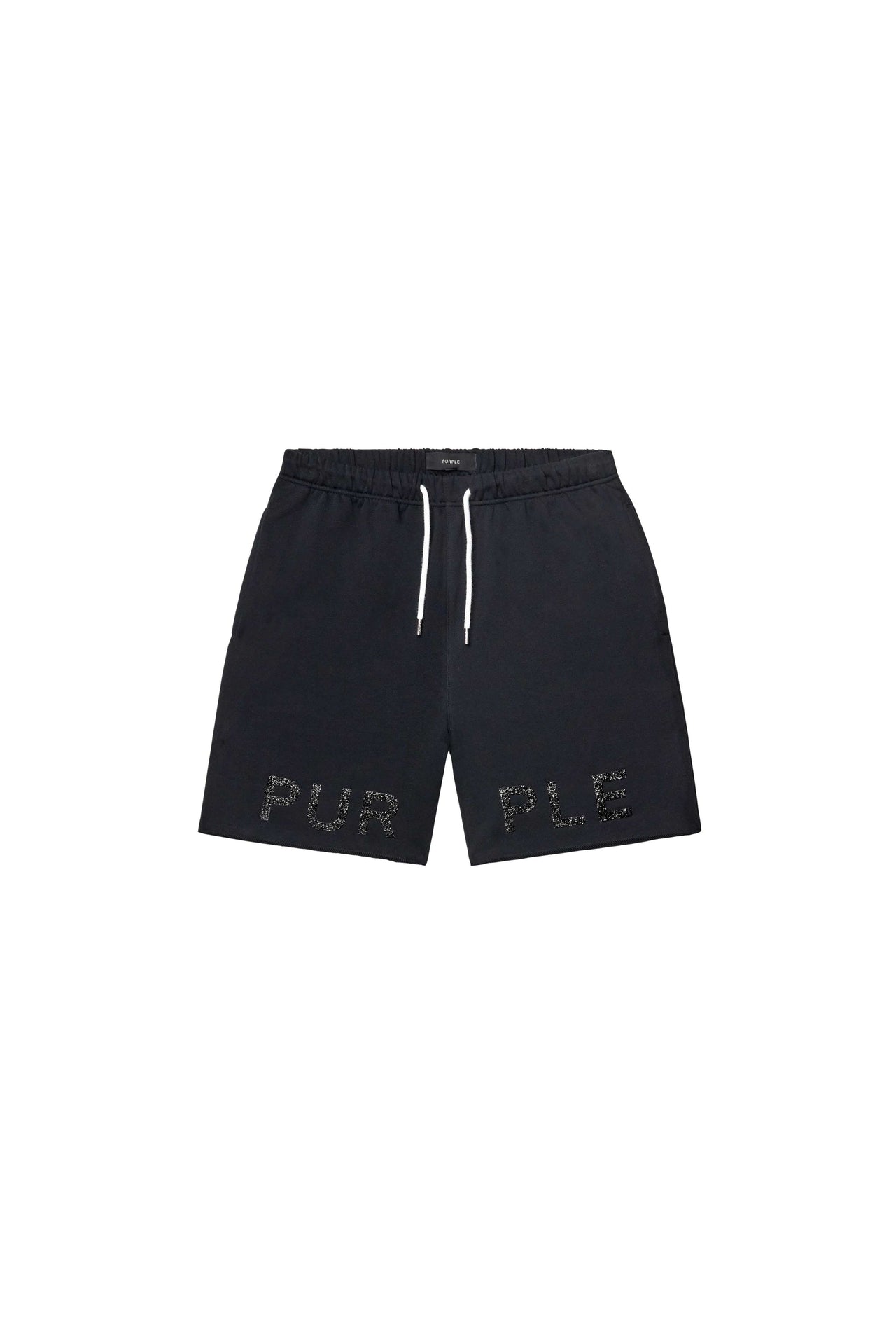 Purple brand crystal textured logo french terry shorts by PURPLE BRAND