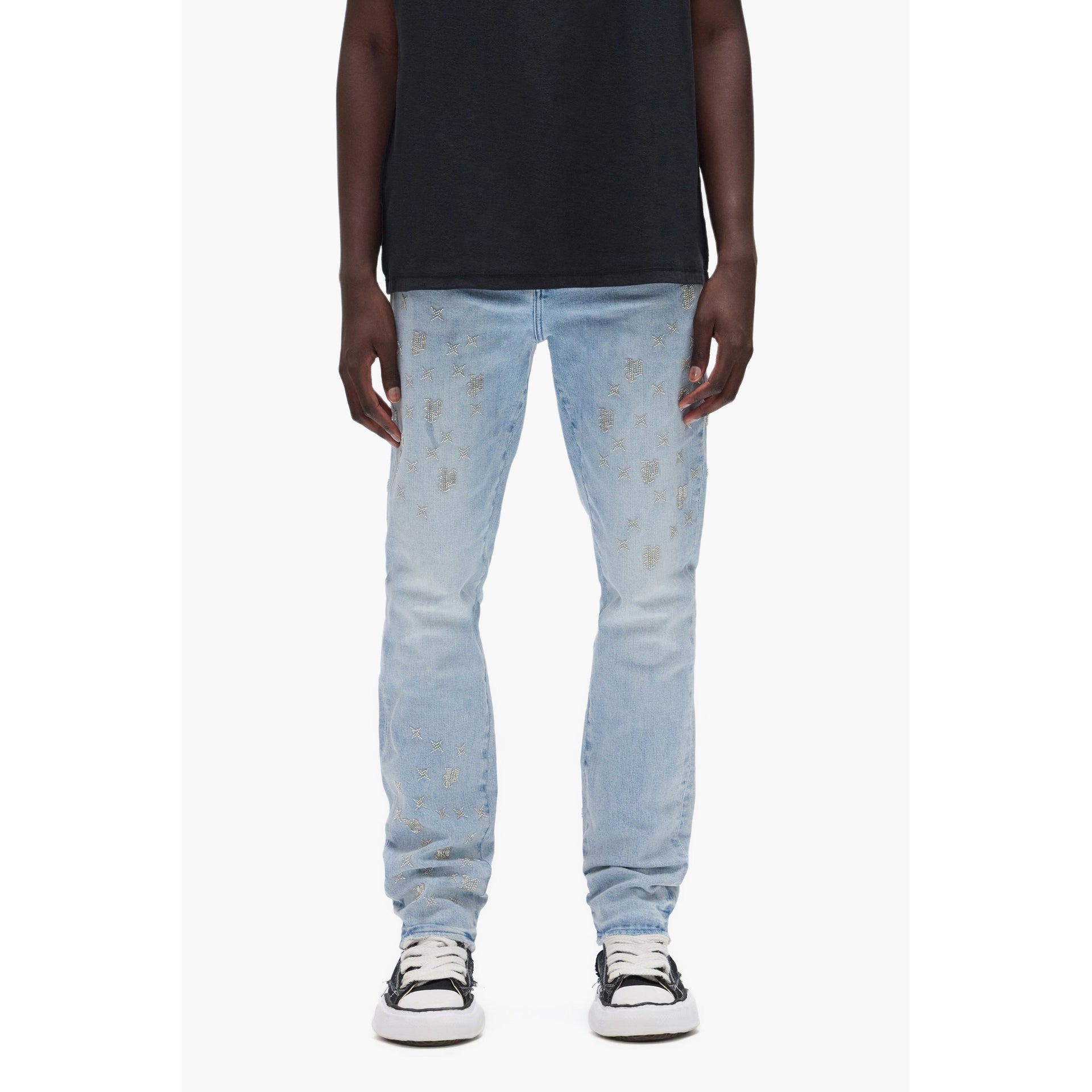 Purple brand beaded monogram denim by PURPLE BRAND