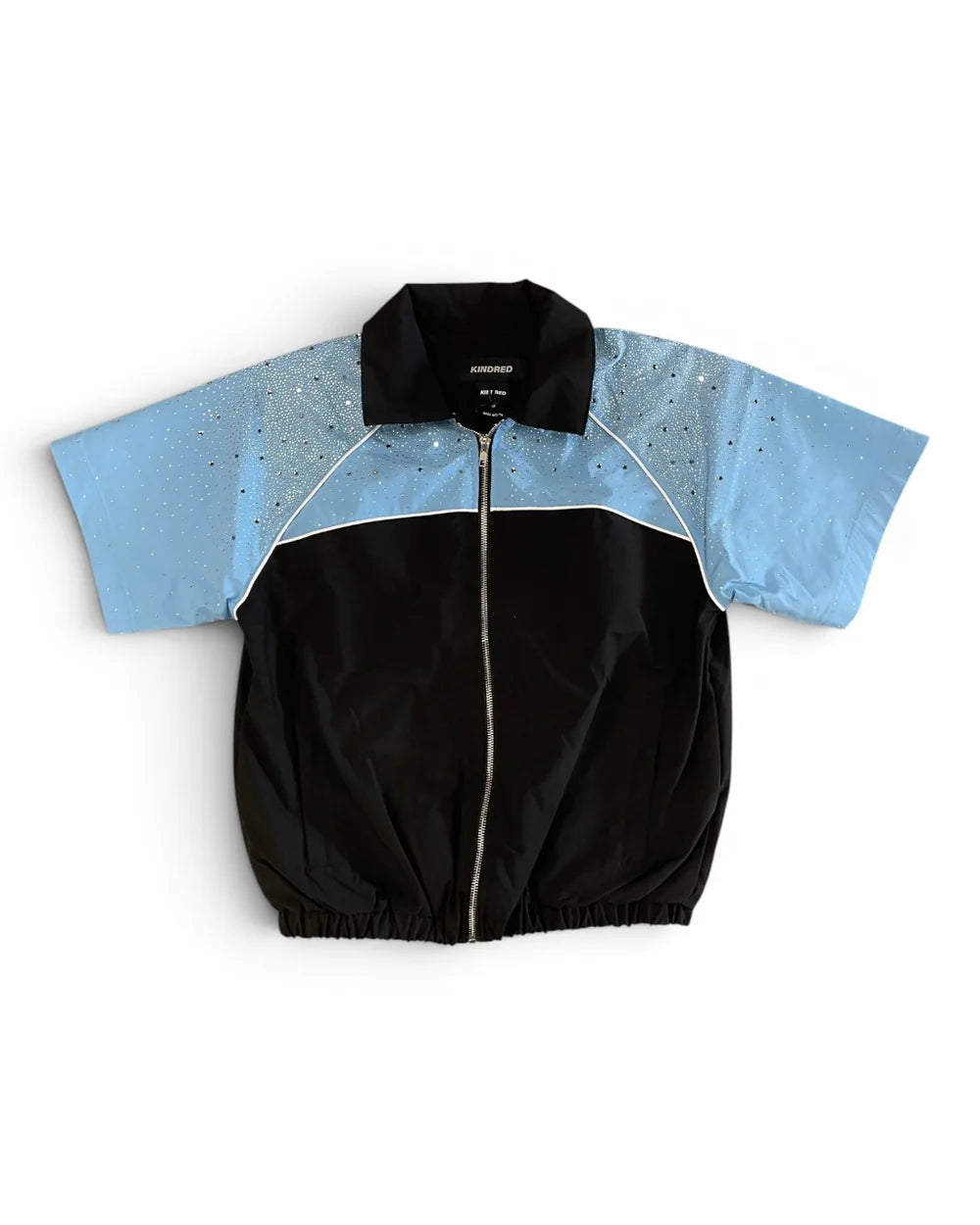 Kindred rhinestone nylon zip up shirt by KINDRED