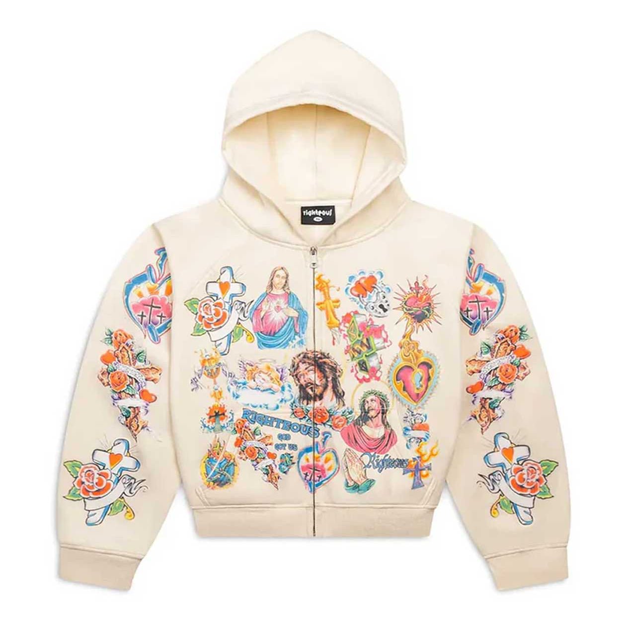 Righteous risen king zip up hoodie - HOODIE - Cityswagusa.com
