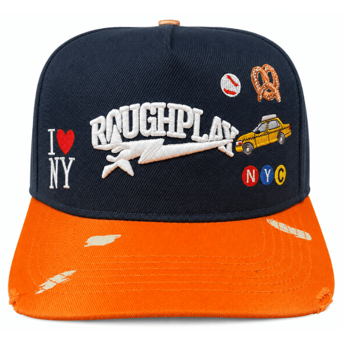Roughplay ny logos paint splatter snapback hat. - HATS - Cityswagusa.com