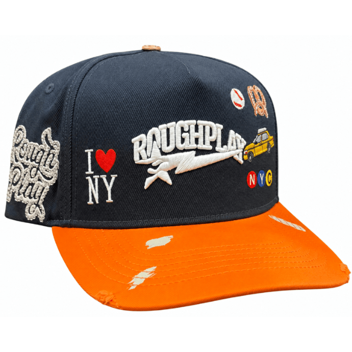 Roughplay ny logos paint splatter snapback hat. - HATS - Cityswagusa.com