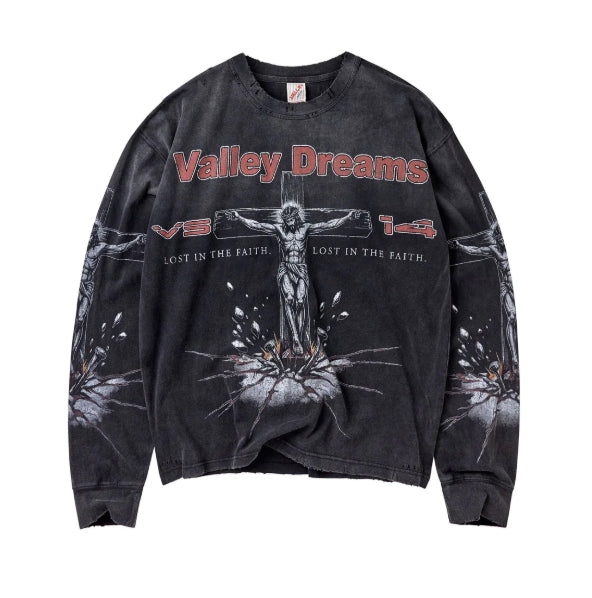 Vale forever concrete cross L/S t-shirt by BRAVEST STUDIOS