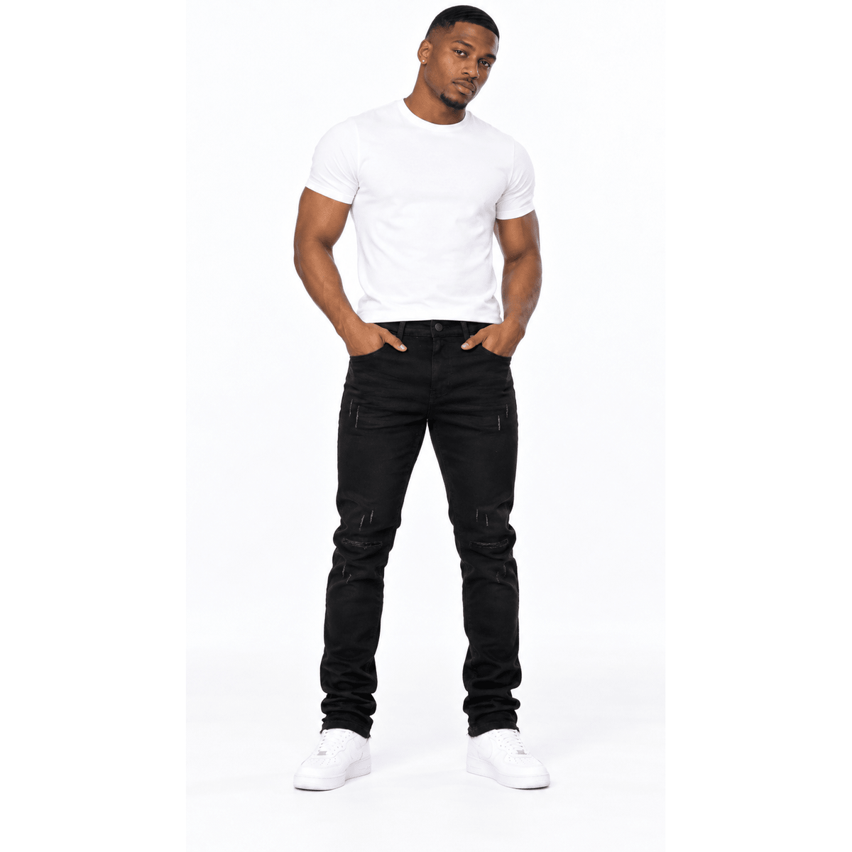 Dztr clean lightly distressed denim - DENIM - Cityswagusa.com