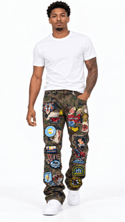 Focus patchwork stacked denim - DENIM - Cityswagusa.com