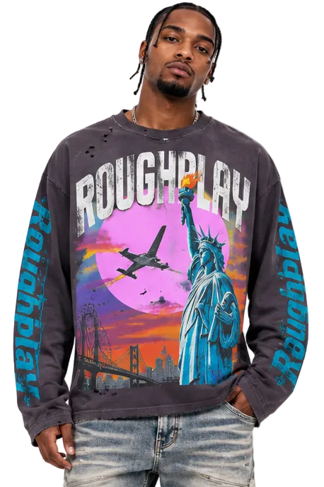 Roughplay statue of liberty long sleeve t-shirt by ROUGH PLAY