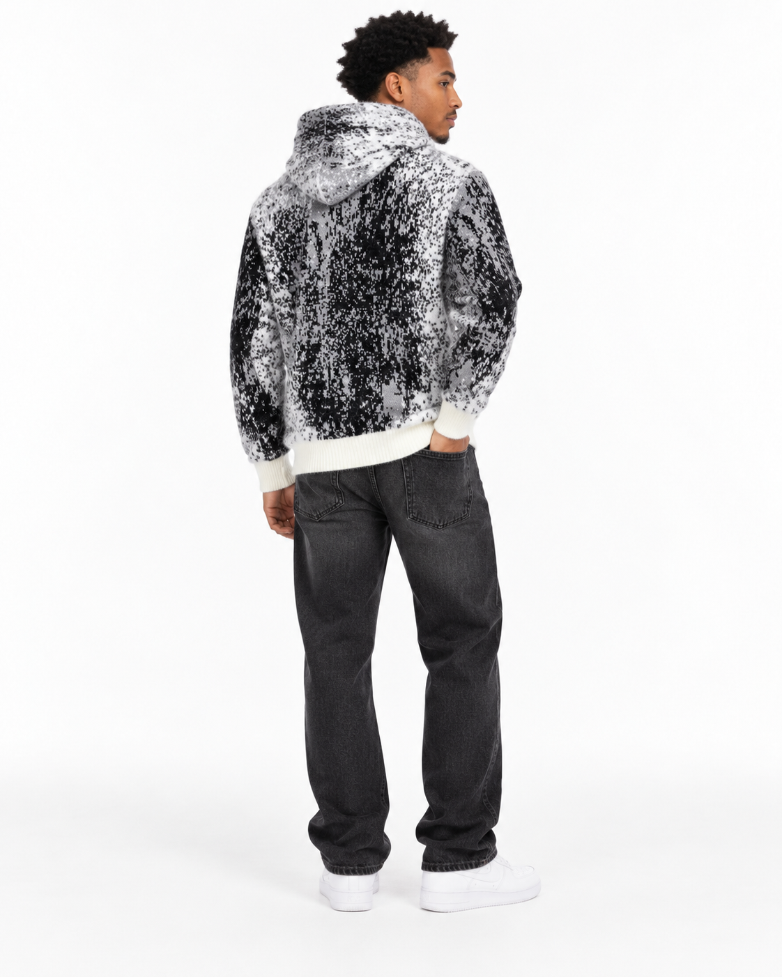 One in a million mohair pullover hoodie by ONE IN A MILLION