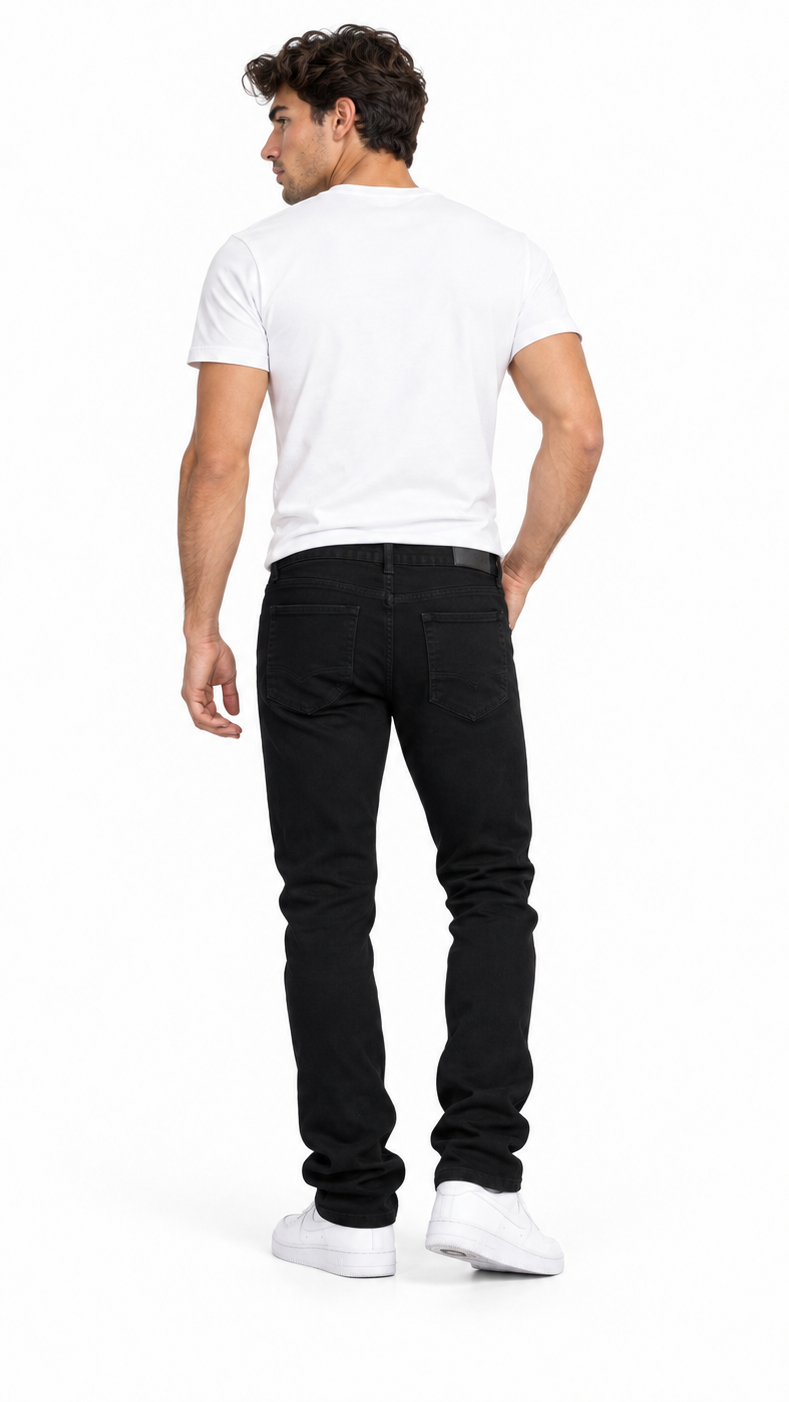 focus distressed stacked denim by FOCUS