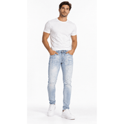 Dztr light distressed skinny fit denim - DENIM - Cityswagusa.com