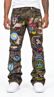Focus patchwork stacked denim - DENIM - Cityswagusa.com