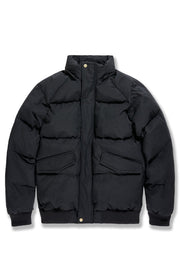 Jordan craig cross body bomber with black fur jacket - JACKET - Cityswagusa.com