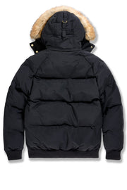 Jordan craig cross body bomber with black fur jacket - JACKET - Cityswagusa.com