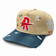 Roughplay ny logos paint splatter snapback hat by ROUGH PLAY