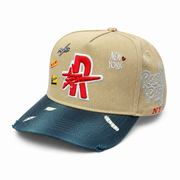 Roughplay ny logos paint splatter snapback hat by ROUGH PLAY