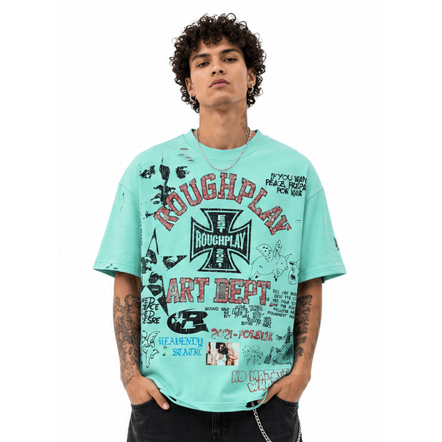 Rough play art dept lime t-shirt - T-SHIRT - Cityswagusa.com