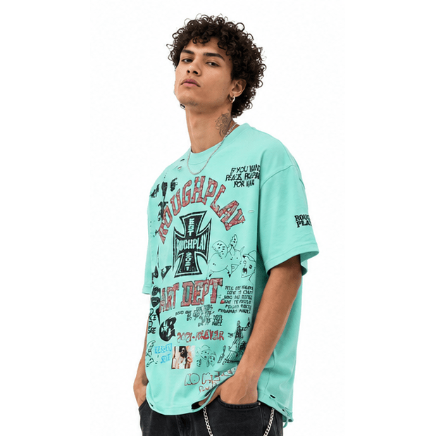 Rough play art dept lime t-shirt - T-SHIRT - Cityswagusa.com