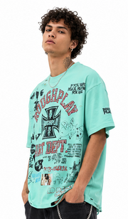 Rough play art dept lime t-shirt by ROUGH PLAY