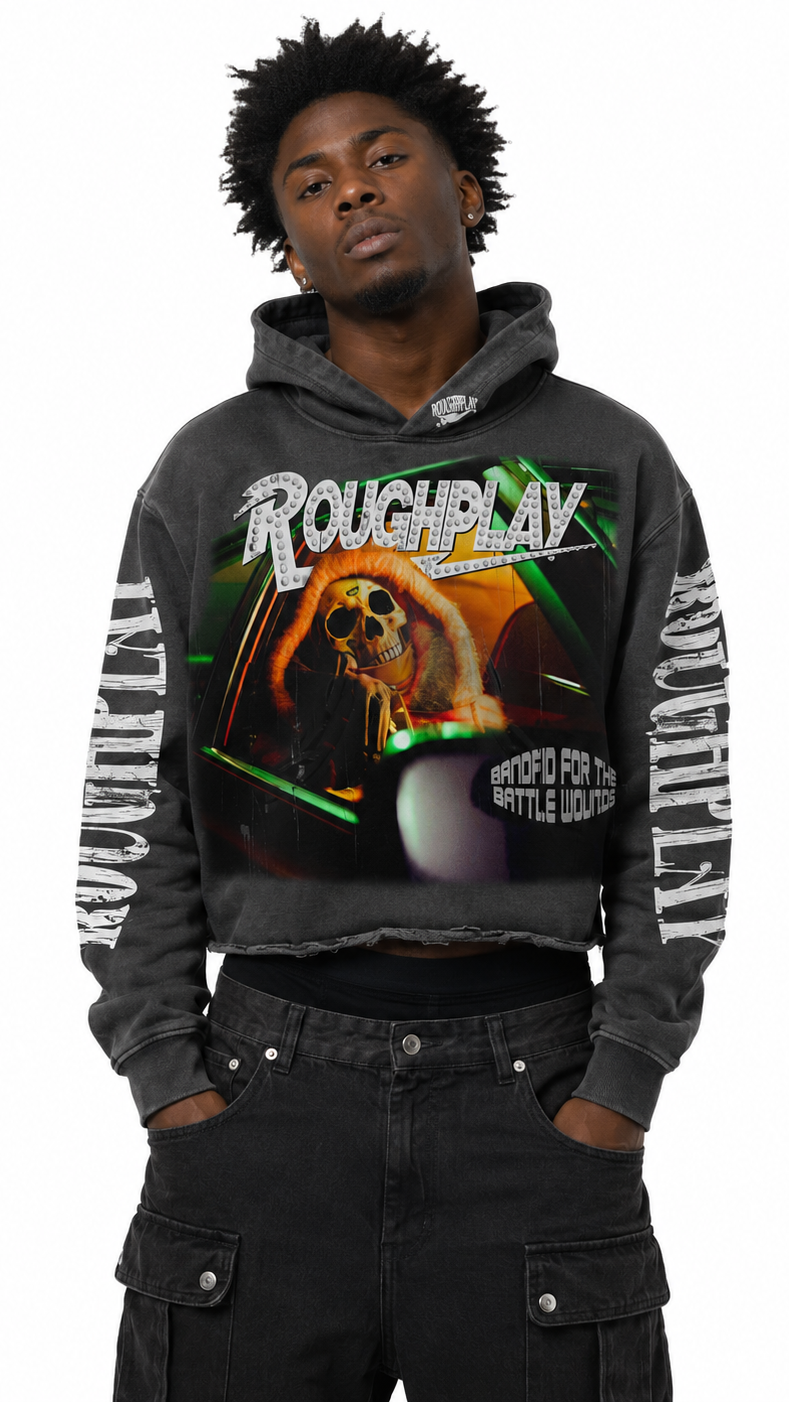 Roughplay skull in car hoodie by ROUGH PLAY