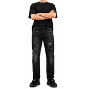 M.society slim straight fit rip and repair denim - DENIM - Cityswagusa.com