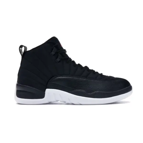 AIR JORDAN 12 RETRO BLACK NYLON BASKET BALL SHOE - SHOES