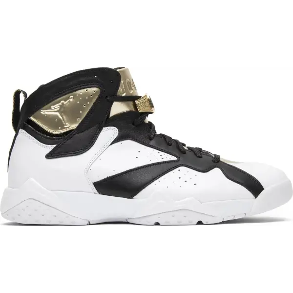 Air Jordan 7 Retro C&C "Champagne" Wht/Metallic Gld-Blk Lthr Basketball shoe - City Swag USA 