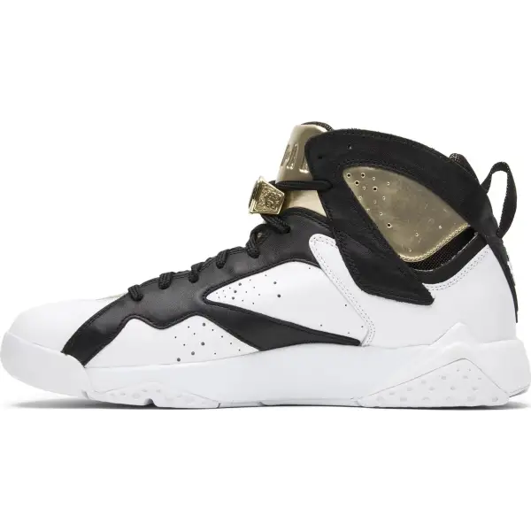 Air Jordan 7 Retro C&C "Champagne" Wht/Metallic Gld-Blk Lthr Basketball shoe - City Swag USA 