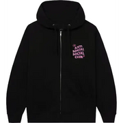 Anti social social club coral crush zip up hoodie - HOODIE
