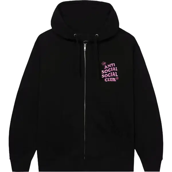 Anti social social club coral crush zip up hoodie - HOODIE