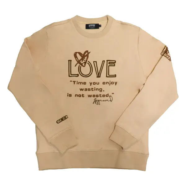 Apprv time you enjoy sweatshirt - SMALL / CREAM - SWEATSHIRTS