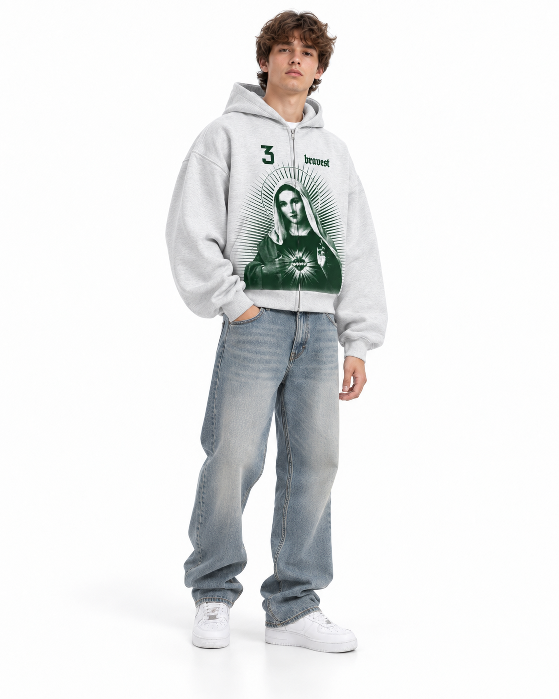Bravest studios Mary zip up hoodie by BRAVEST STUDIOS