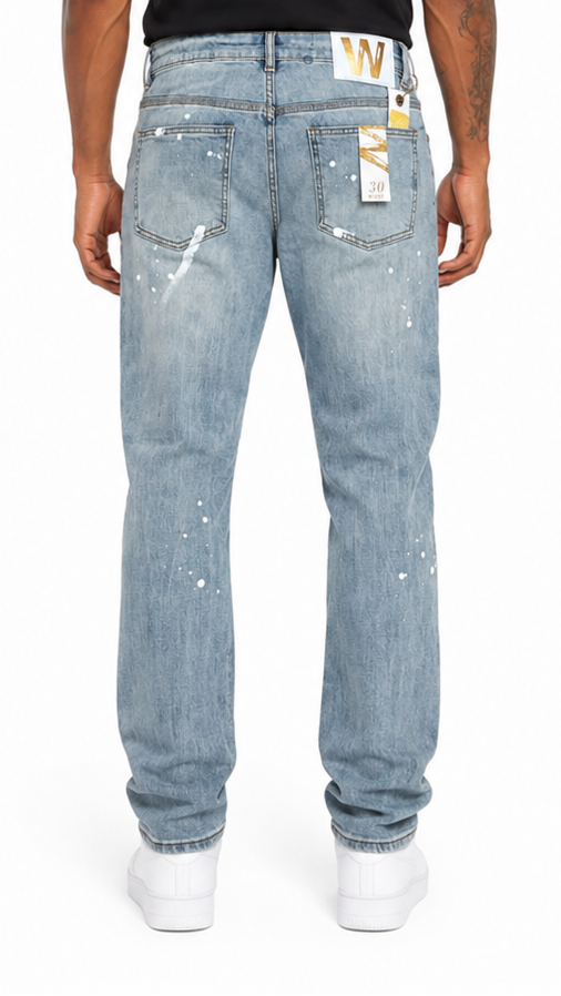 Waimea relaxed straight distressed denim by WAIMEA