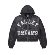 Vale forver classico rhinestone hoodie - SMALL / BLACK - HOODIE