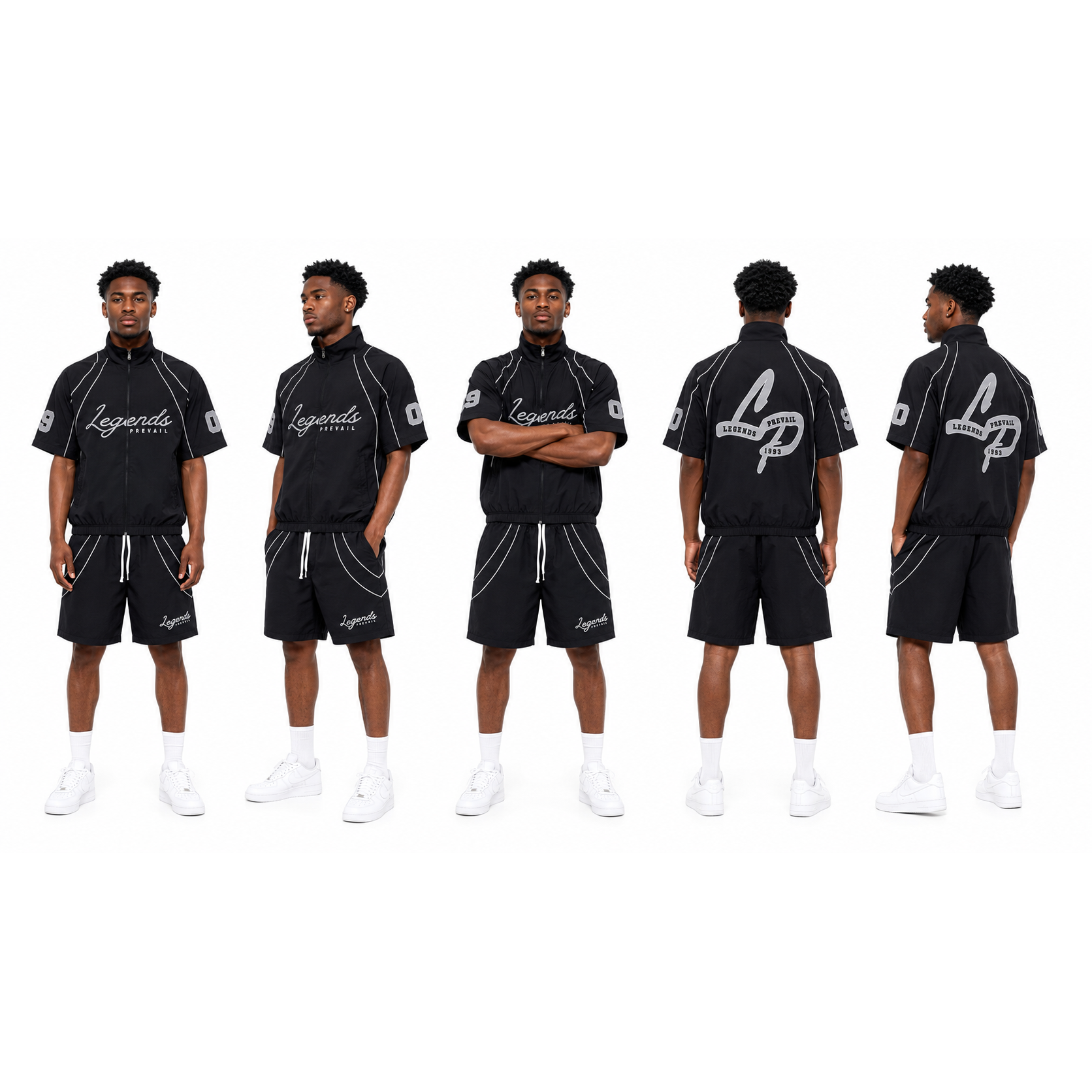 Legends prevail crinkle short set by LEGENDS PREVAIL