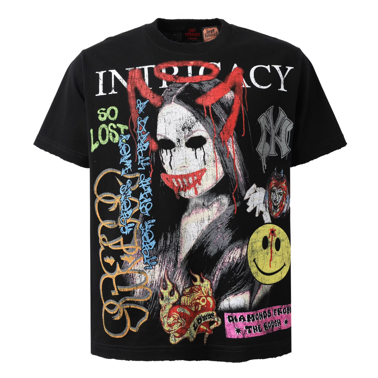 Lost intricacy smile t-shirt by TODAYS TREND