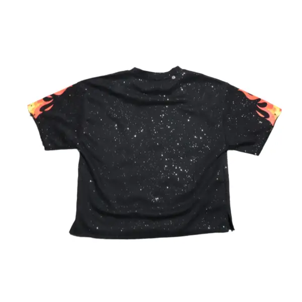 Black keys el mariachi crop rhinetsone t-shirt - T-SHIRT