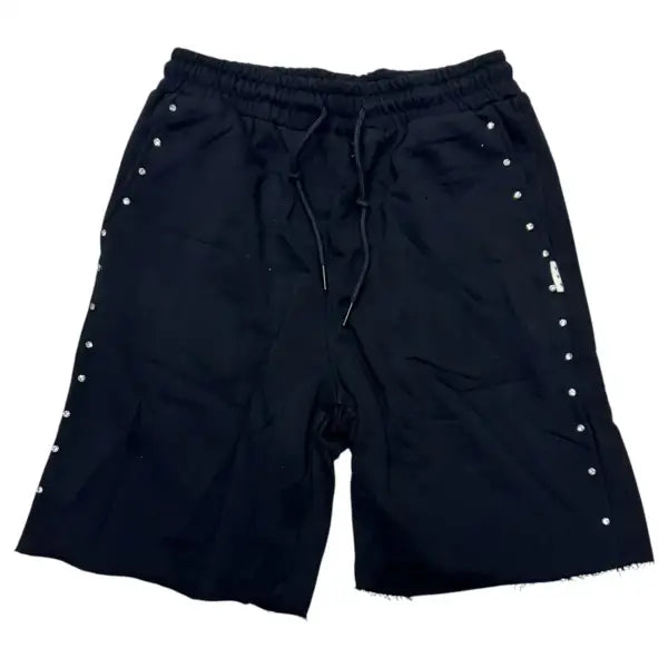 Black keys frenchy terry rhinestone short - SHORTS
