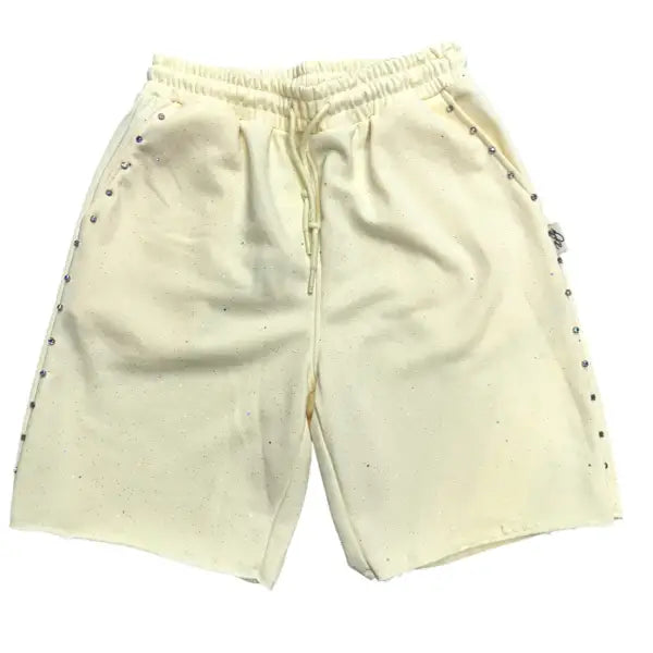 Black keys frenchy terry rhinestone short - SHORTS