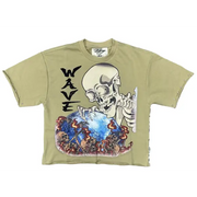 Black keys wave stone cropped t-shirt - T-SHIRT