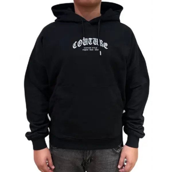 Black label X Rawyalty couture hoodie - SMALL / BLACK - HOODIE