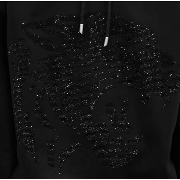 Black label X Rawyalty tiger bling hoodie - HOODIE