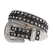 Carter royce crystal belt - MEDIUM / BLACK - BELTS