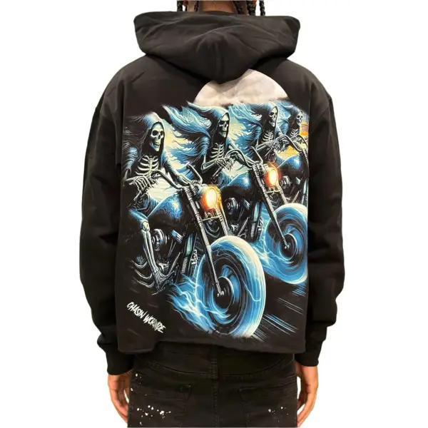 Chasin worldwide ghost rider crop hoodie - HOODIE