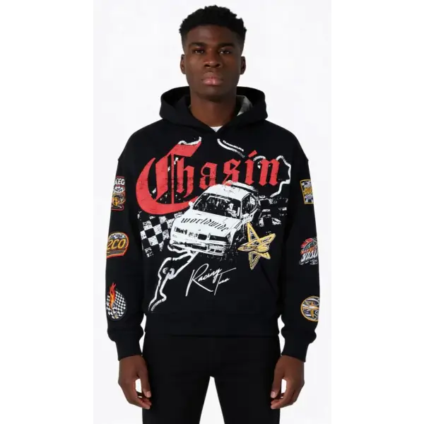 Chasin worldwide racing hoodie - SMALL / BLACK - HOODIE