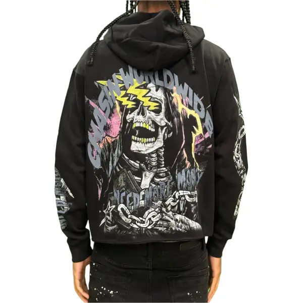 Chasin worldwide skull money hoodie - HOODIE