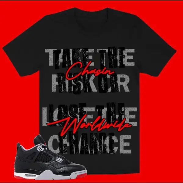 Chasin worldwide take risks T-Shirt - MEDIUM / BLACK - T-SHIRT