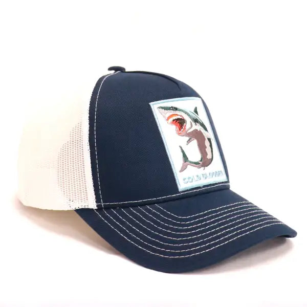 Cold blooded shark trucker - OSFA / NAVY - HATS