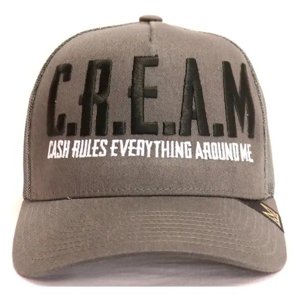 Cream trucker hat - OSFA / DK.GRAY - HATS