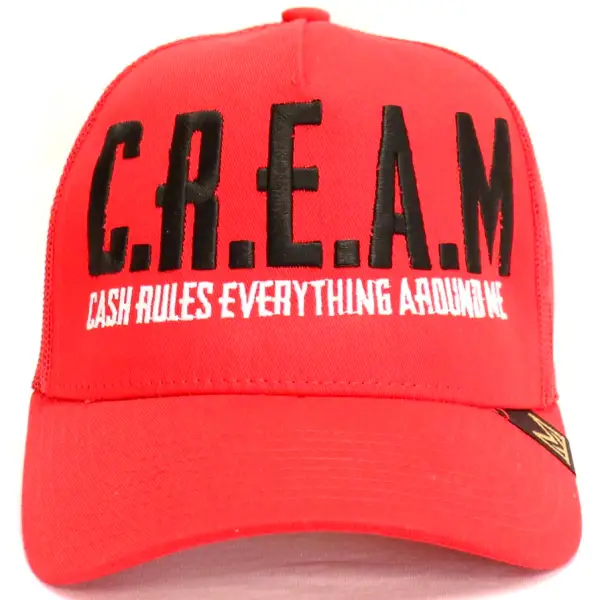 Cream trucker hat - OSFA / RED - HATS