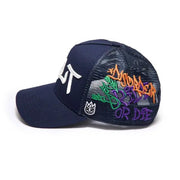 Cult graffiti mesh trucker hat by CULT OF INDIVIDUALITY
